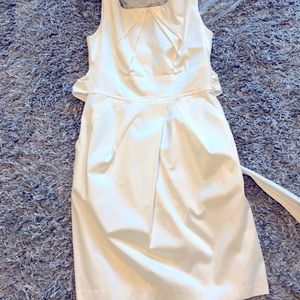 Size 4, satin style short white dress